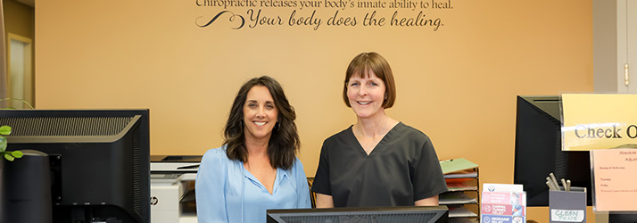 Chiropractor Alamo CA Kari Figone & Chiropractic Assistant Jill Contact Us